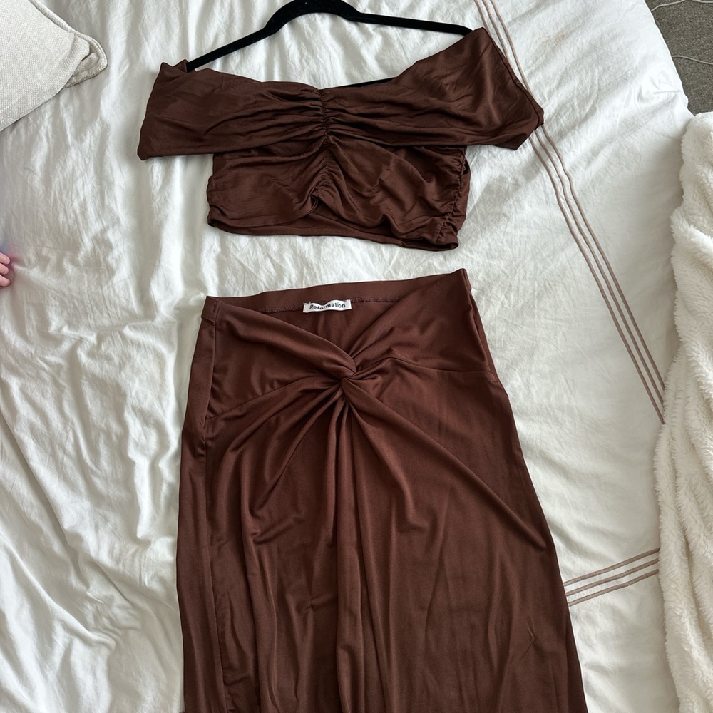 Reformation Brown Skirt Set - Picture 5 of 5